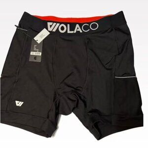 WOLACO North Moore 6" Compression Shorts Underwear with Phone Pocket Black XL
